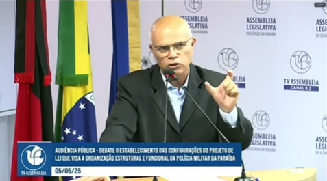 Coronel Sobreira defende ajustes na nova Lei de Organização Básica da Polícia Militar durante audiência na ALPB